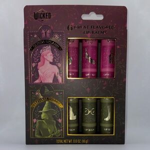 WICKED 6 Great Flavored Lip Balms NWT